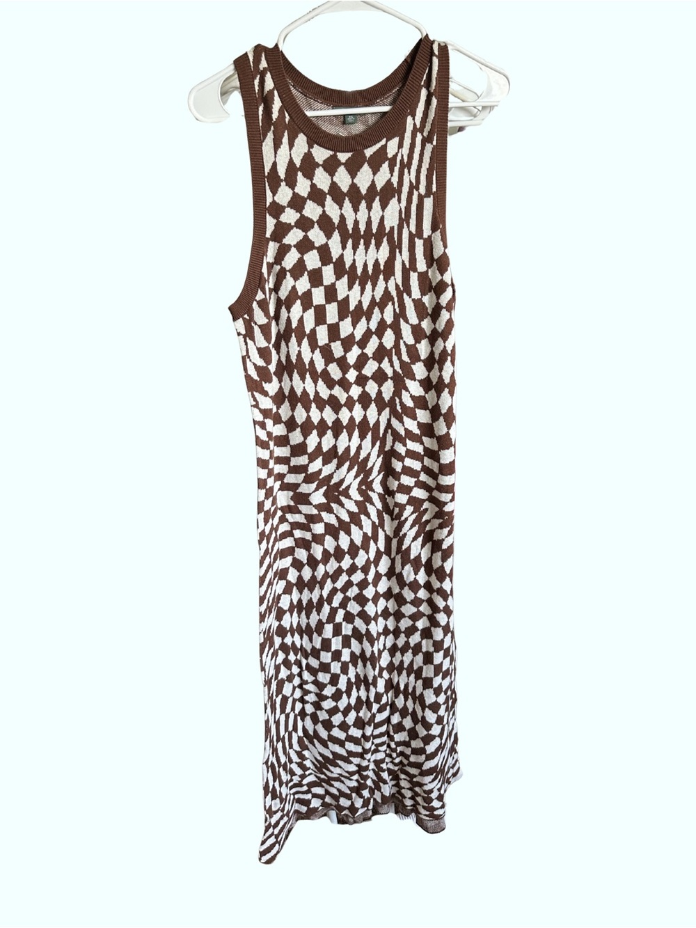 wild fable Brown & White Geometric Maxi Dress